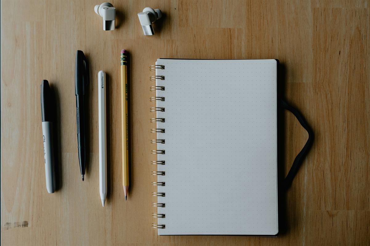 Modern office desk setup